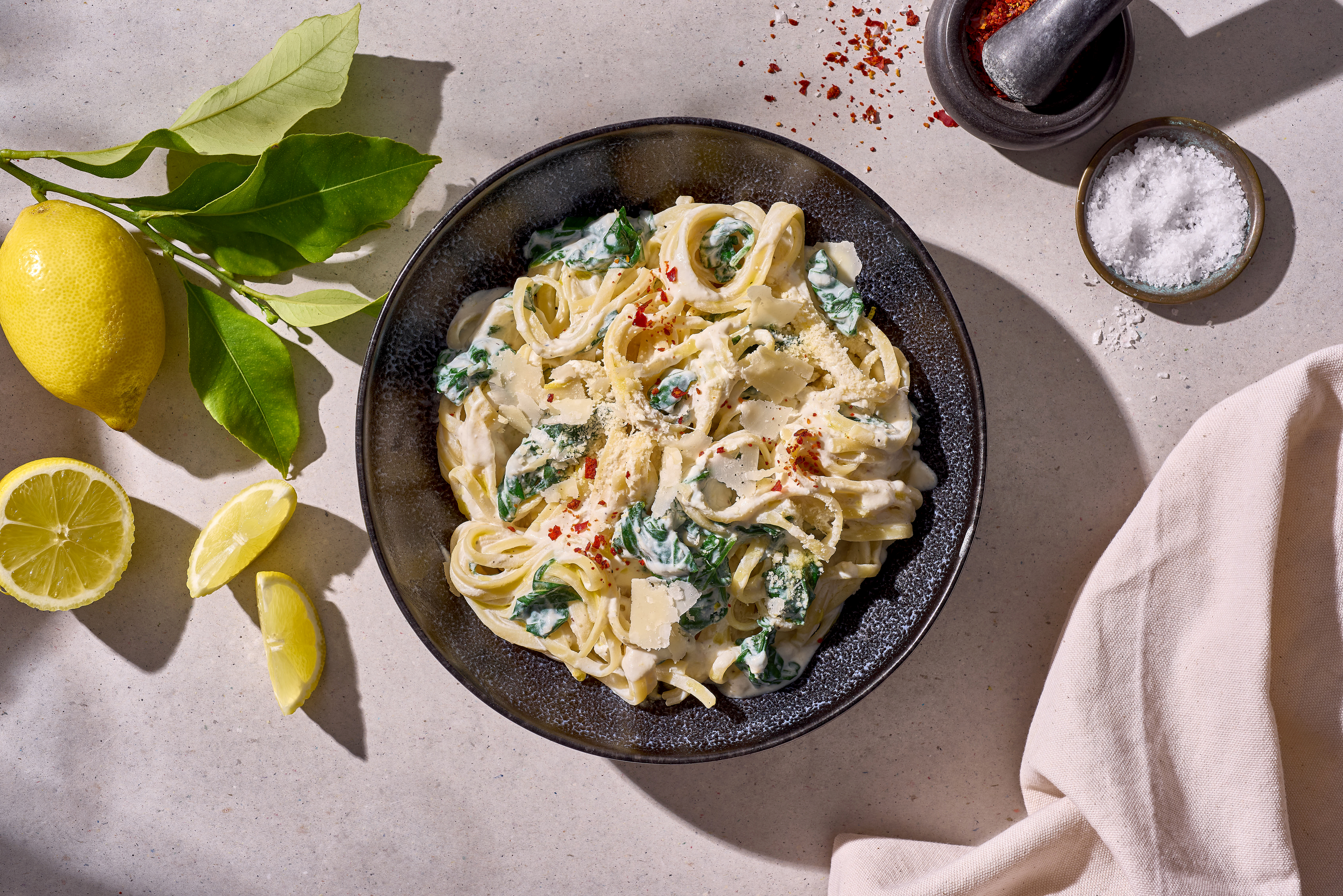 Leichte Zitronen-Ricotta-Pasta