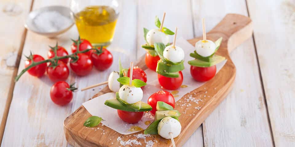 Mozzarella Avocado Spieße