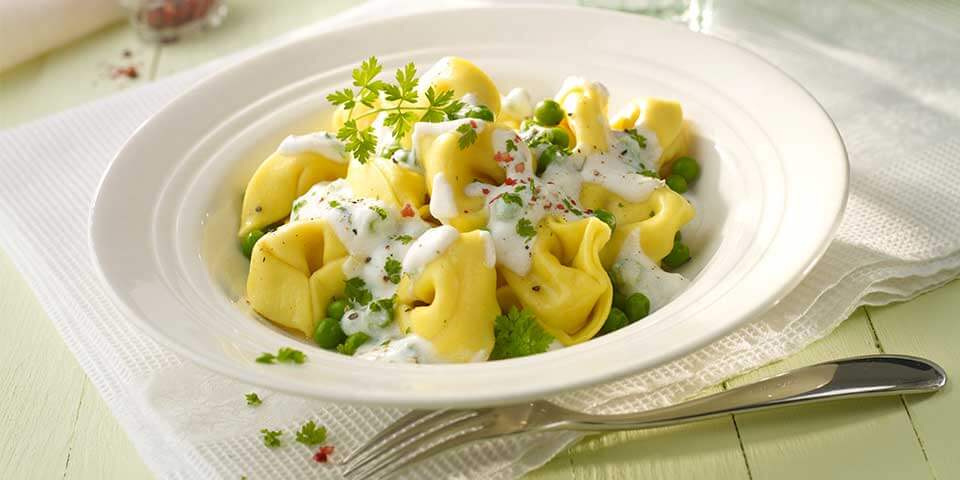 Tortellini in Kerbelcreme
