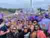 Donaldson with new friends at Tomorrowland