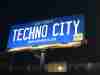 Detroit Techno City sign advertises Movement Festival