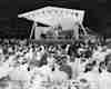 The Woody Herman Orchestra at the 1955 Newport Jazz Fest at Freebody Park.