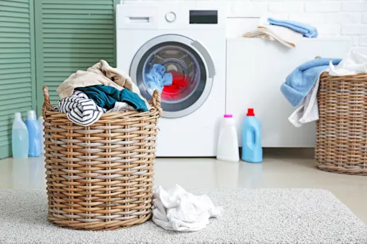 Smelly laundry in basket