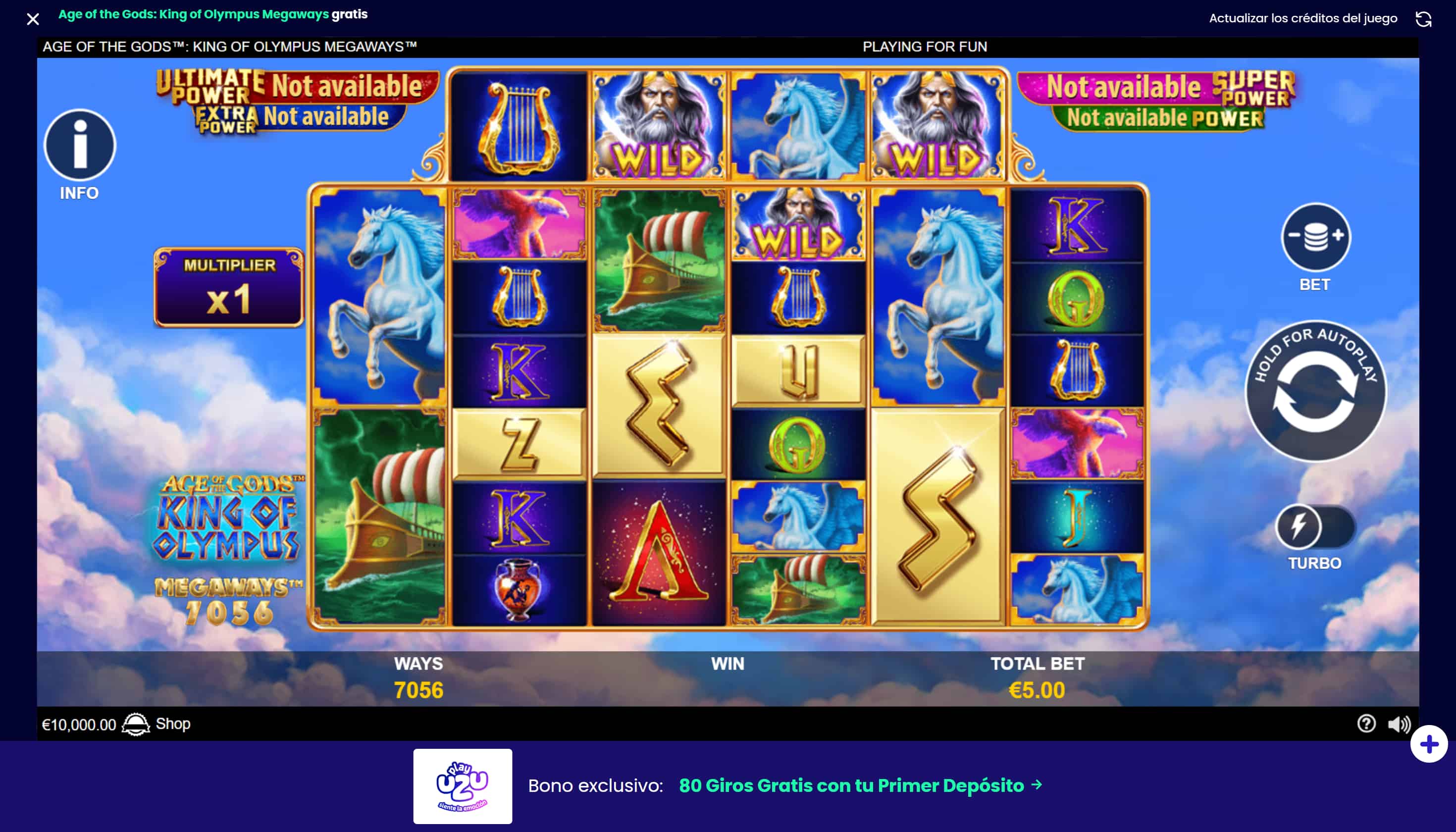 Age of the Gods: King of Olympus Megaways Bonus 