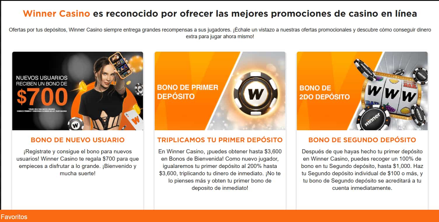 Winner Mx Bonos y promos