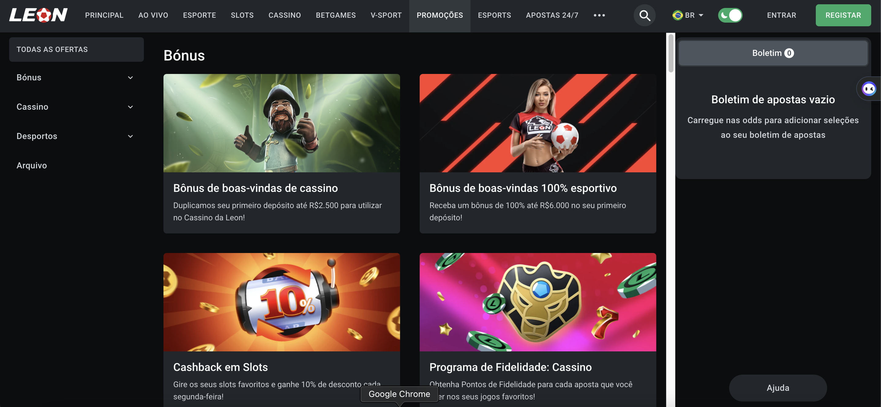 promocoes e ofertas leon casino julho 2023