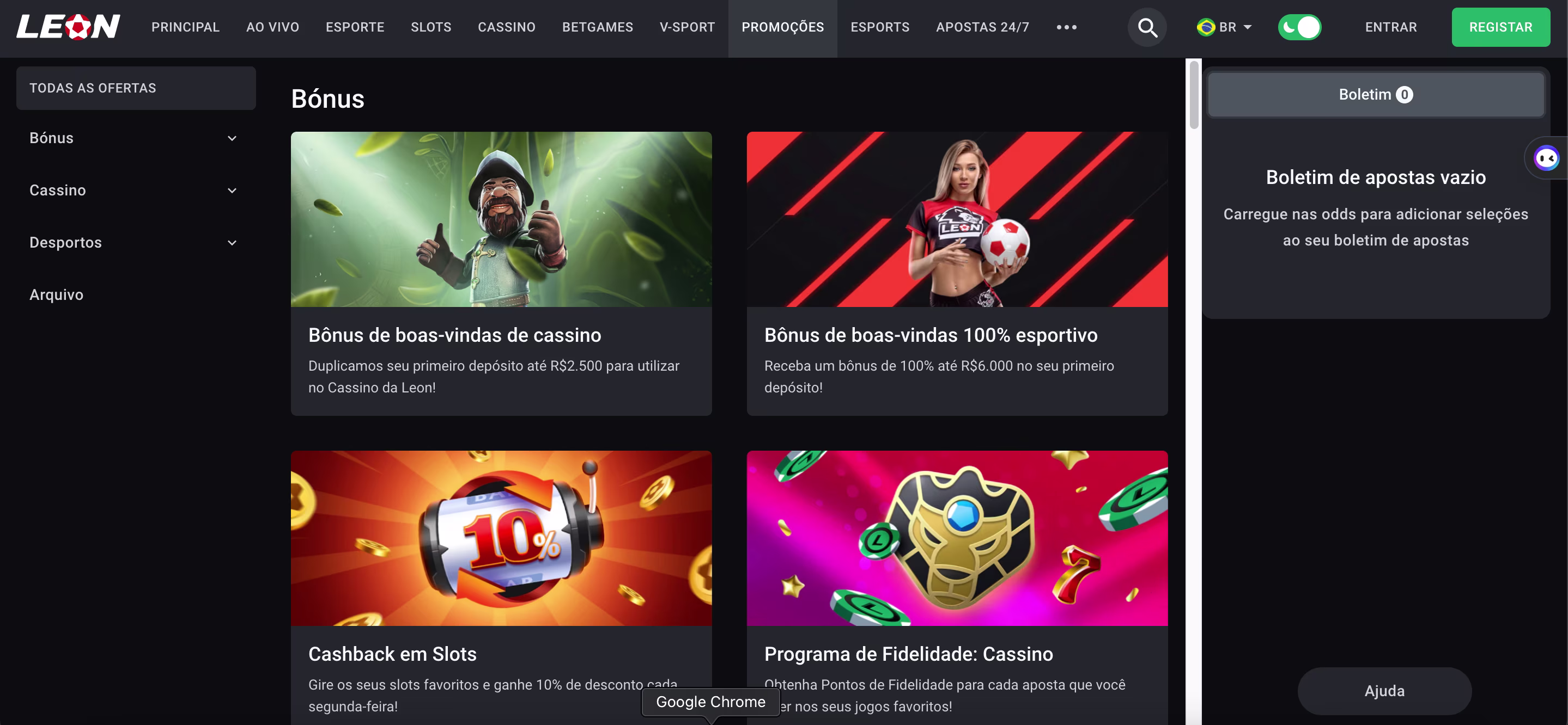 promocoes e ofertas leon casino julho 2023