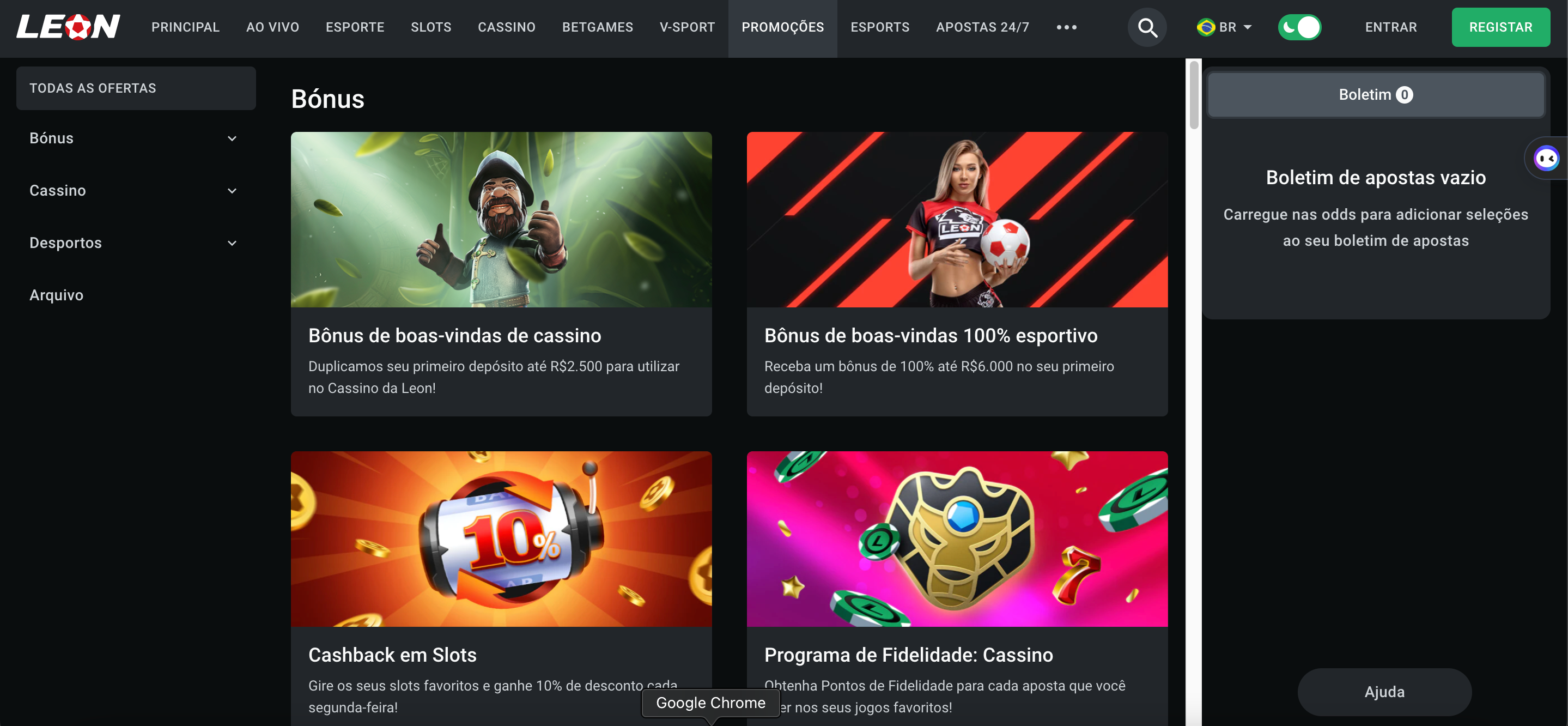 promocoes e ofertas leon casino julho 2023