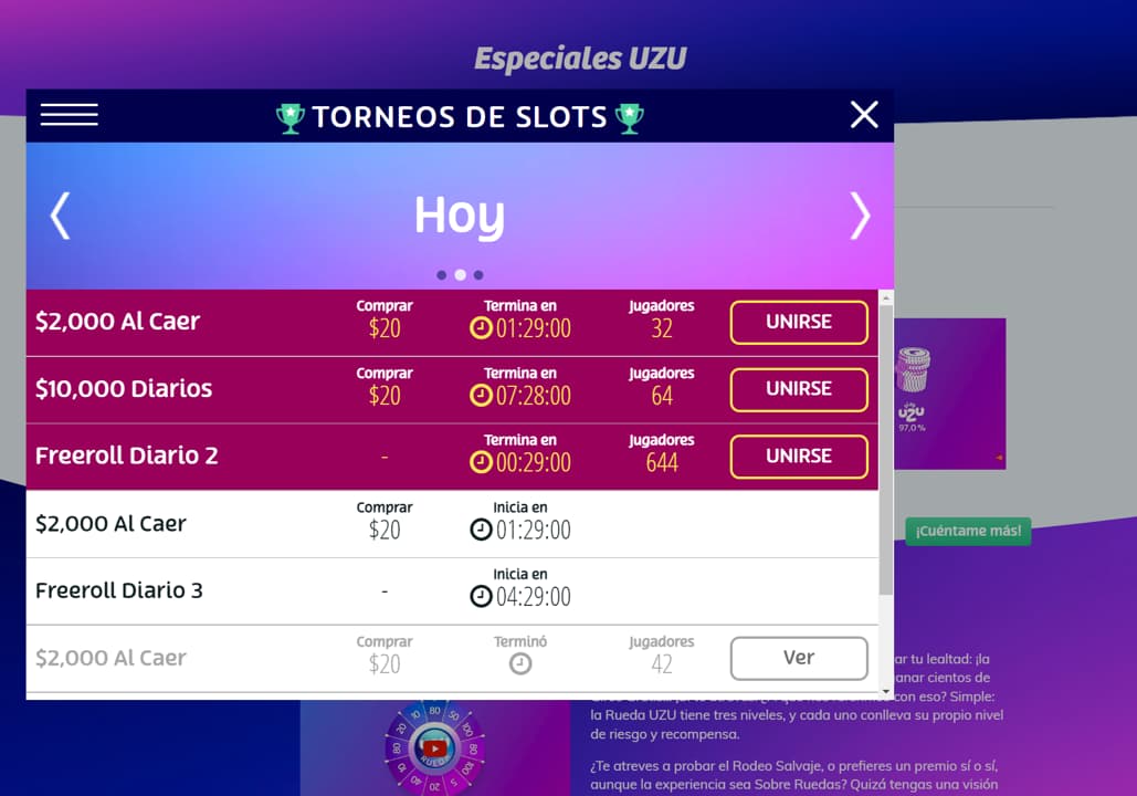 Promociones y bonos en Play Uzu Casino