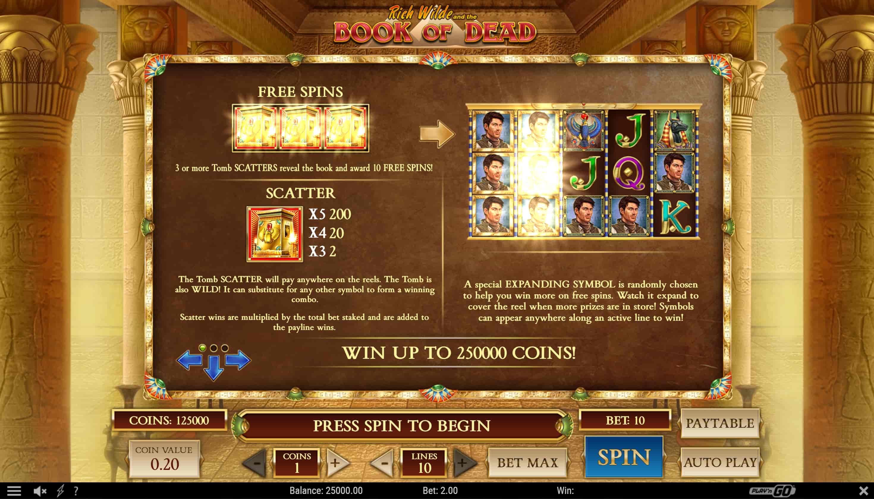 Book of dead bonus