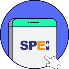 Logo de Spei dentro de una pantalla de celular