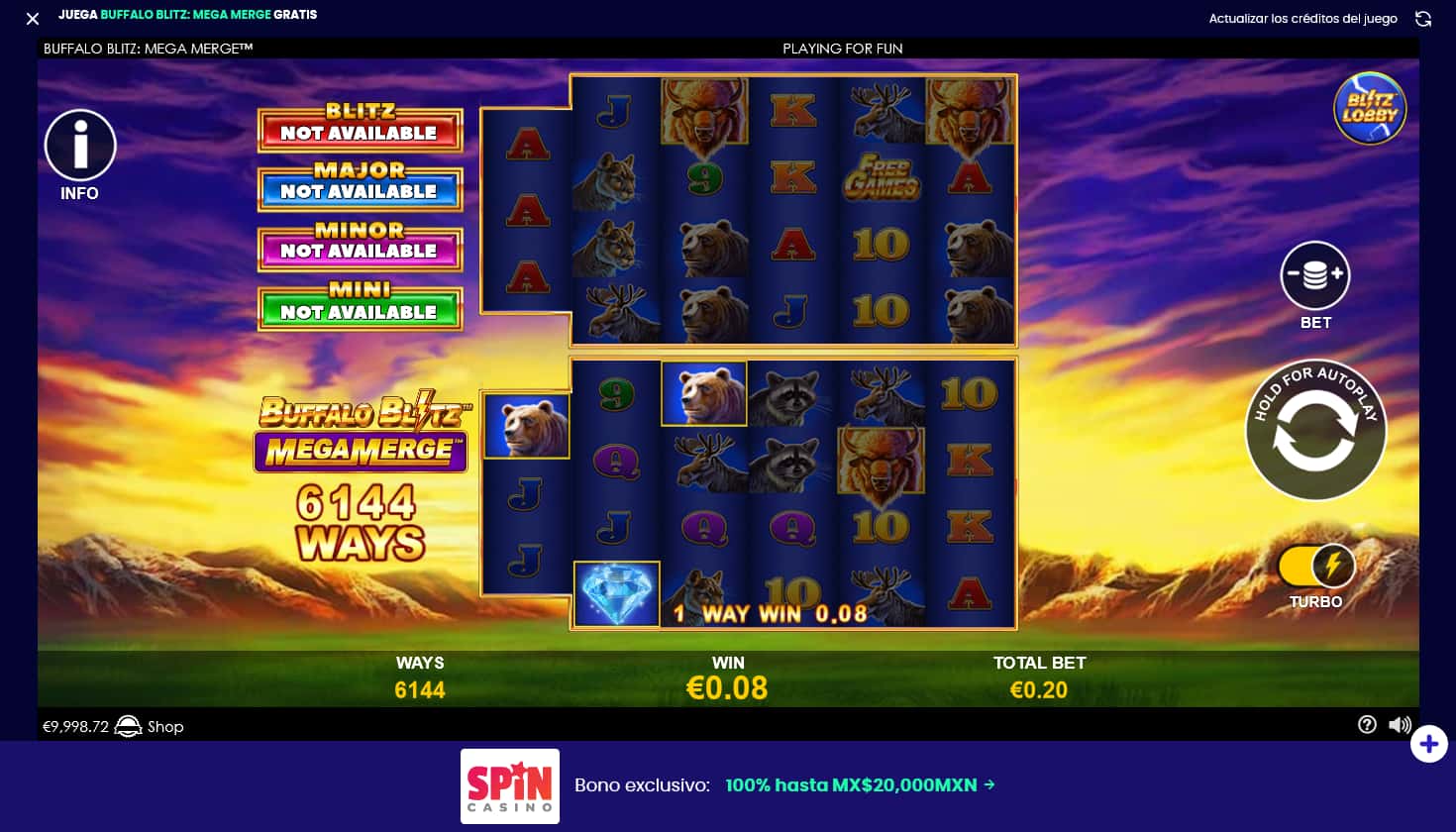 Bonificaciones Buffalo Blitz: Mega Merge