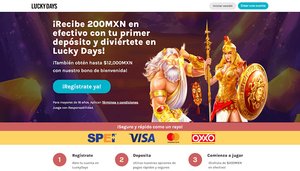 Inicio de Lucky Days Homepage