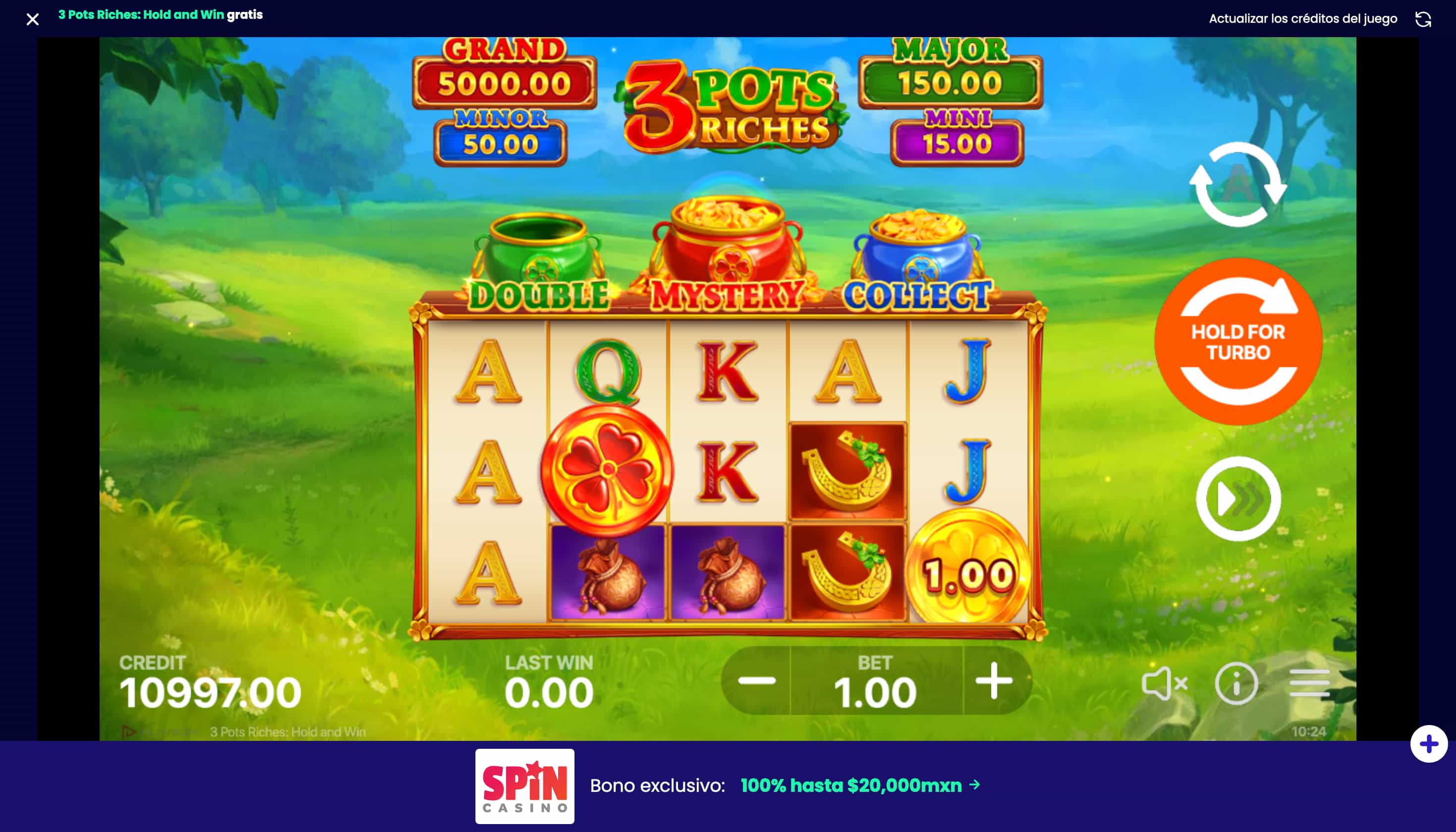 Bonificaciones 3 Pots Riches Hold and Win