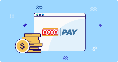 Logo Oxxo Pay en una pantalla de computadora