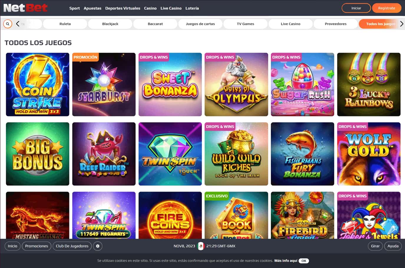 NetBet casino todos los juegos 