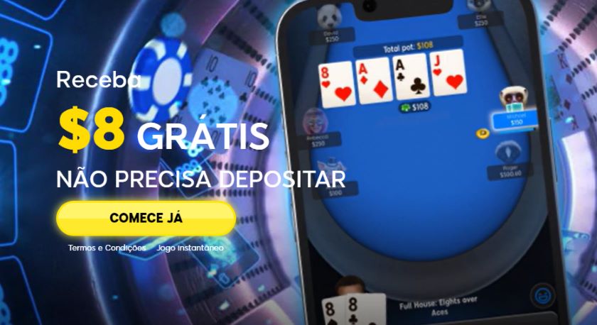 888poker - bonus boas vindas gratis 8US$ - 20/04/23