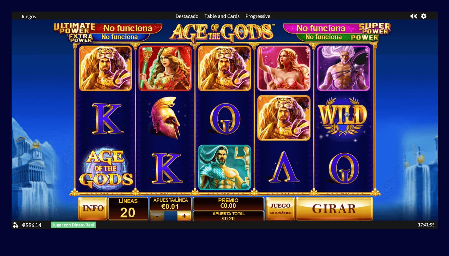 Age of the Gods Bonus Wild