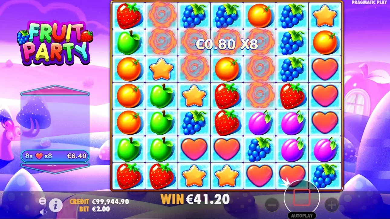 Print screen do Fruit Party