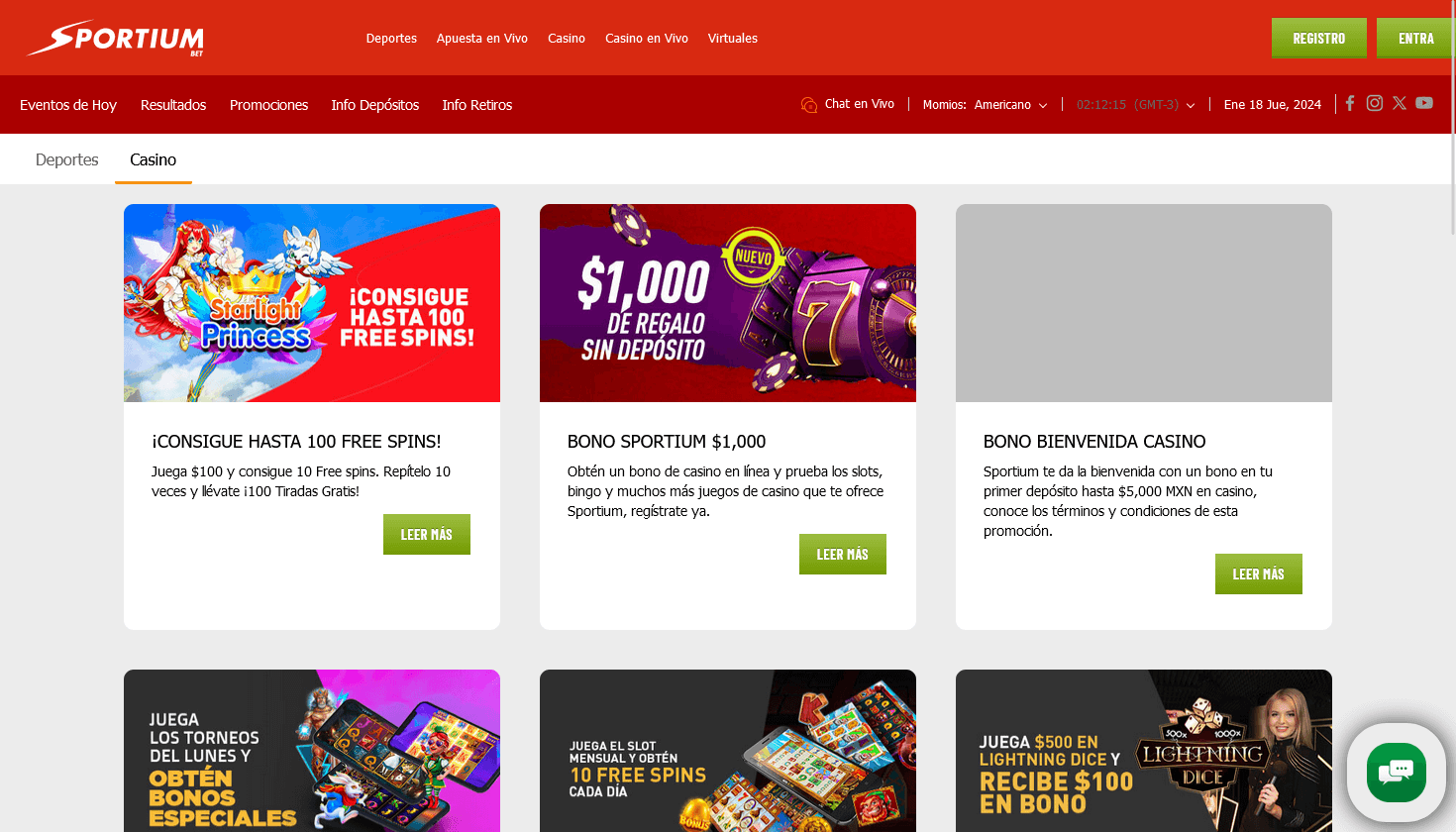 Sportiumbet Casino Bonos y promociones.png