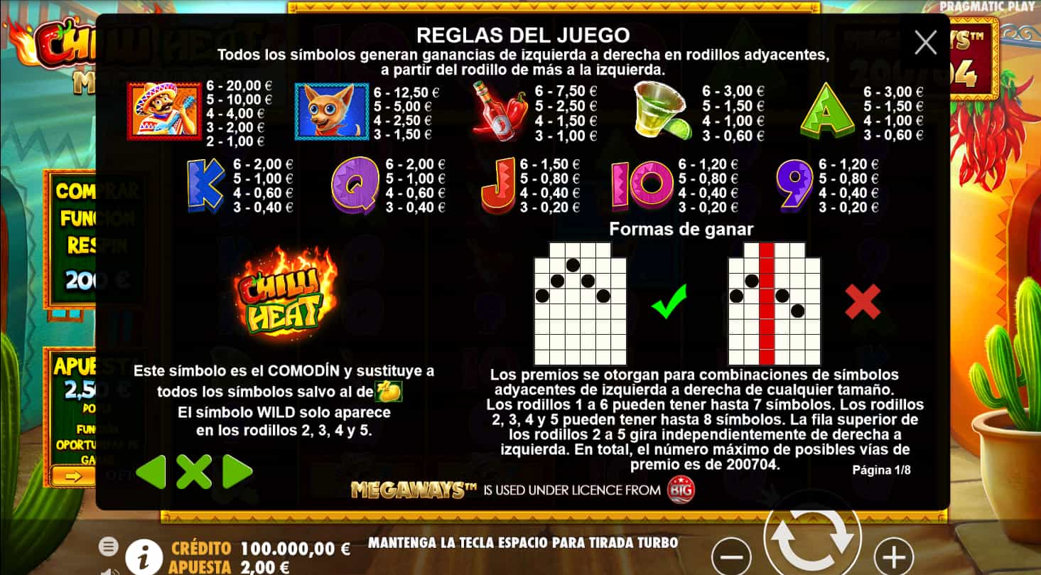 Chilli Heat Megaways Pagos