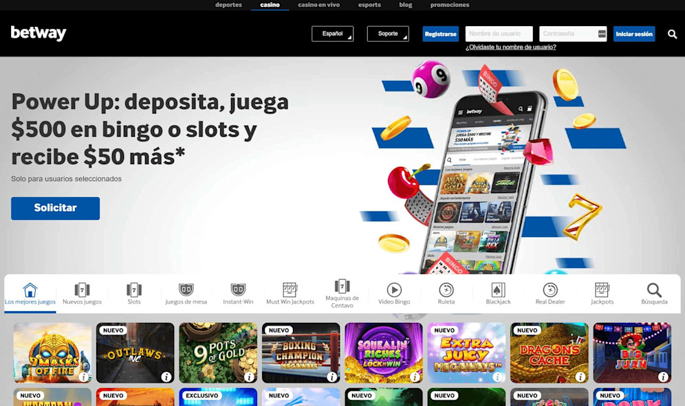 Betway Homepage