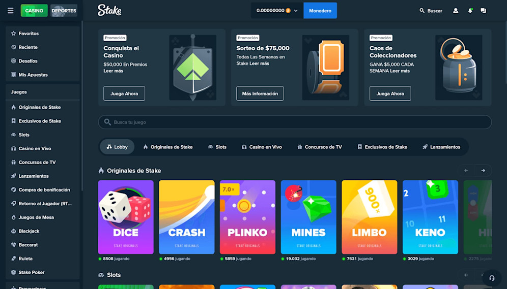 Casino Stake Homepage