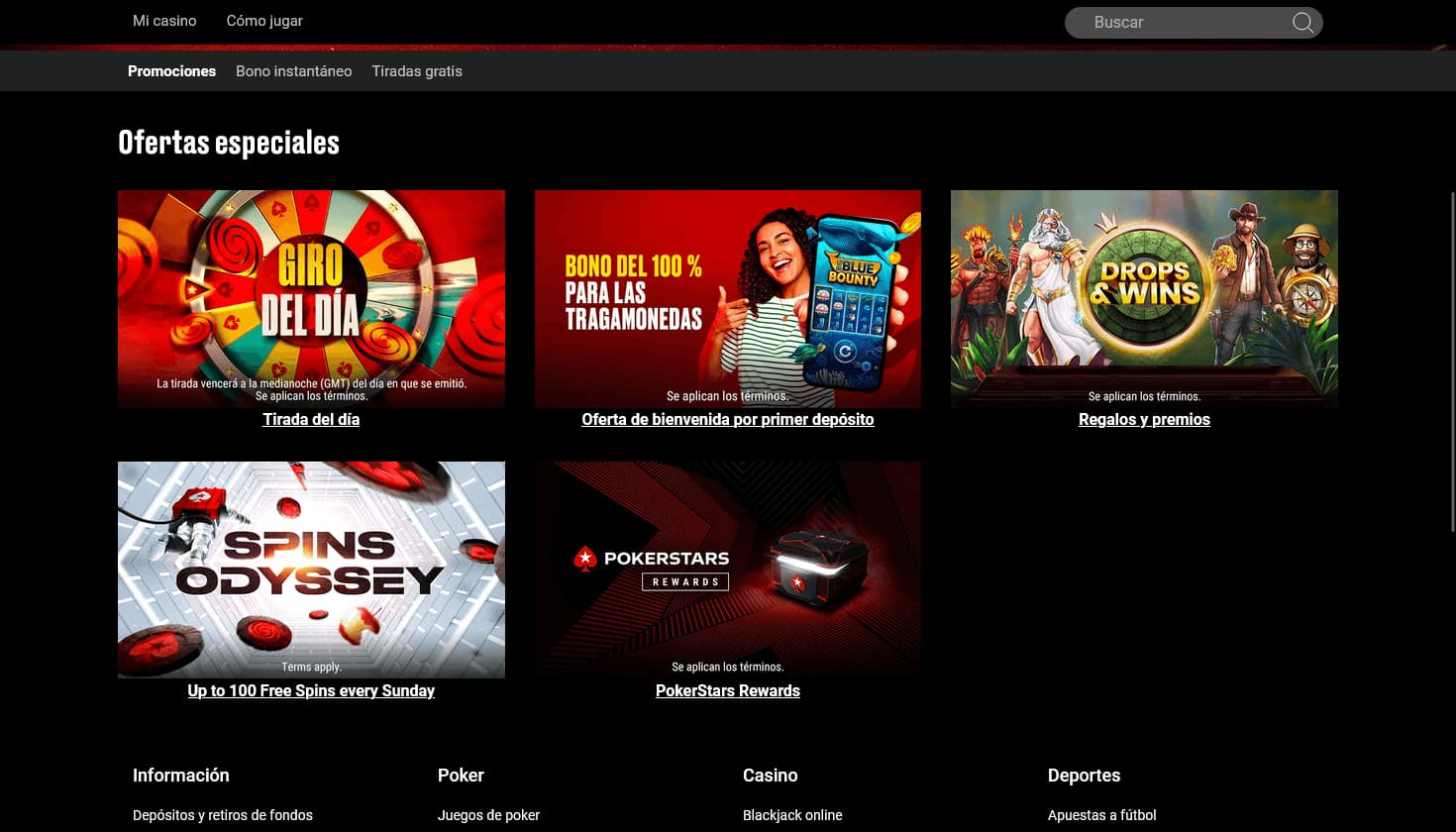 Pokerstars bonificaciones y promos