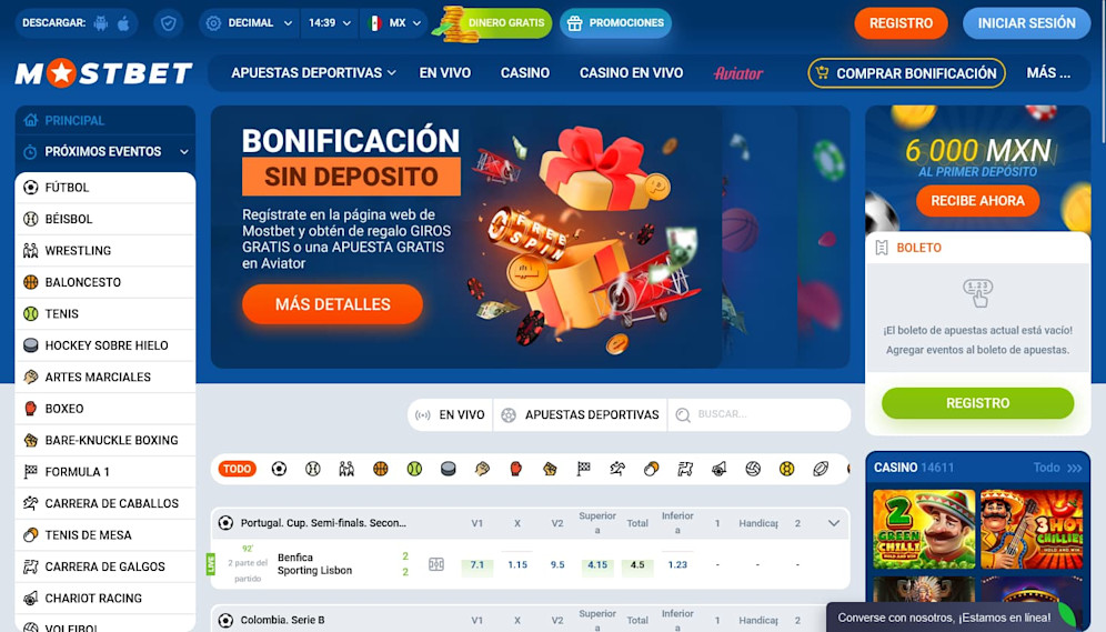 Mostbet Casino Página de Inicio