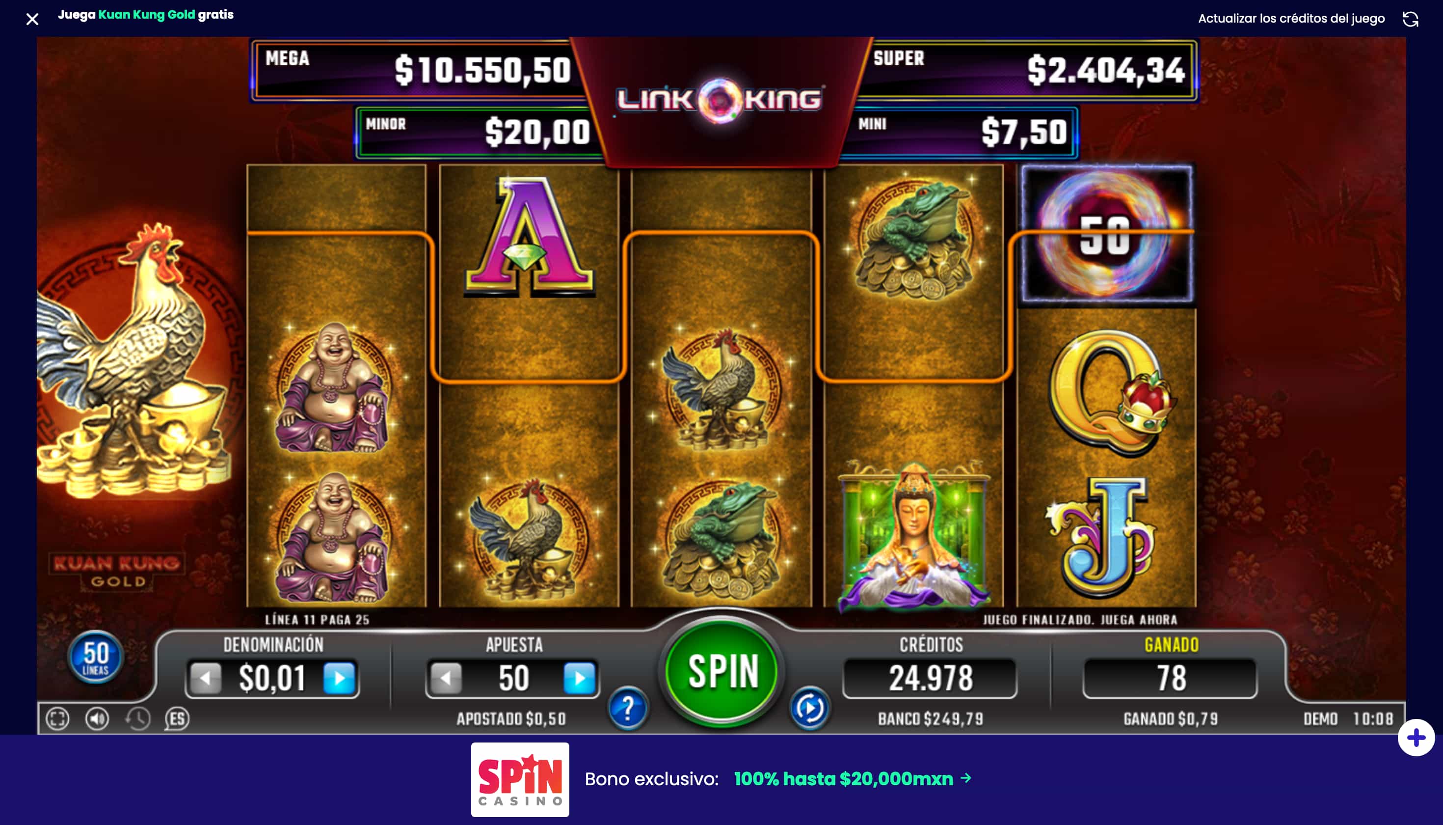 Tragamonedas Link King Kuan Kung Gold Bonus