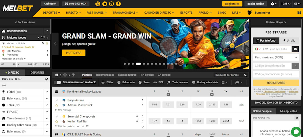 Melbet Casino Homepage México