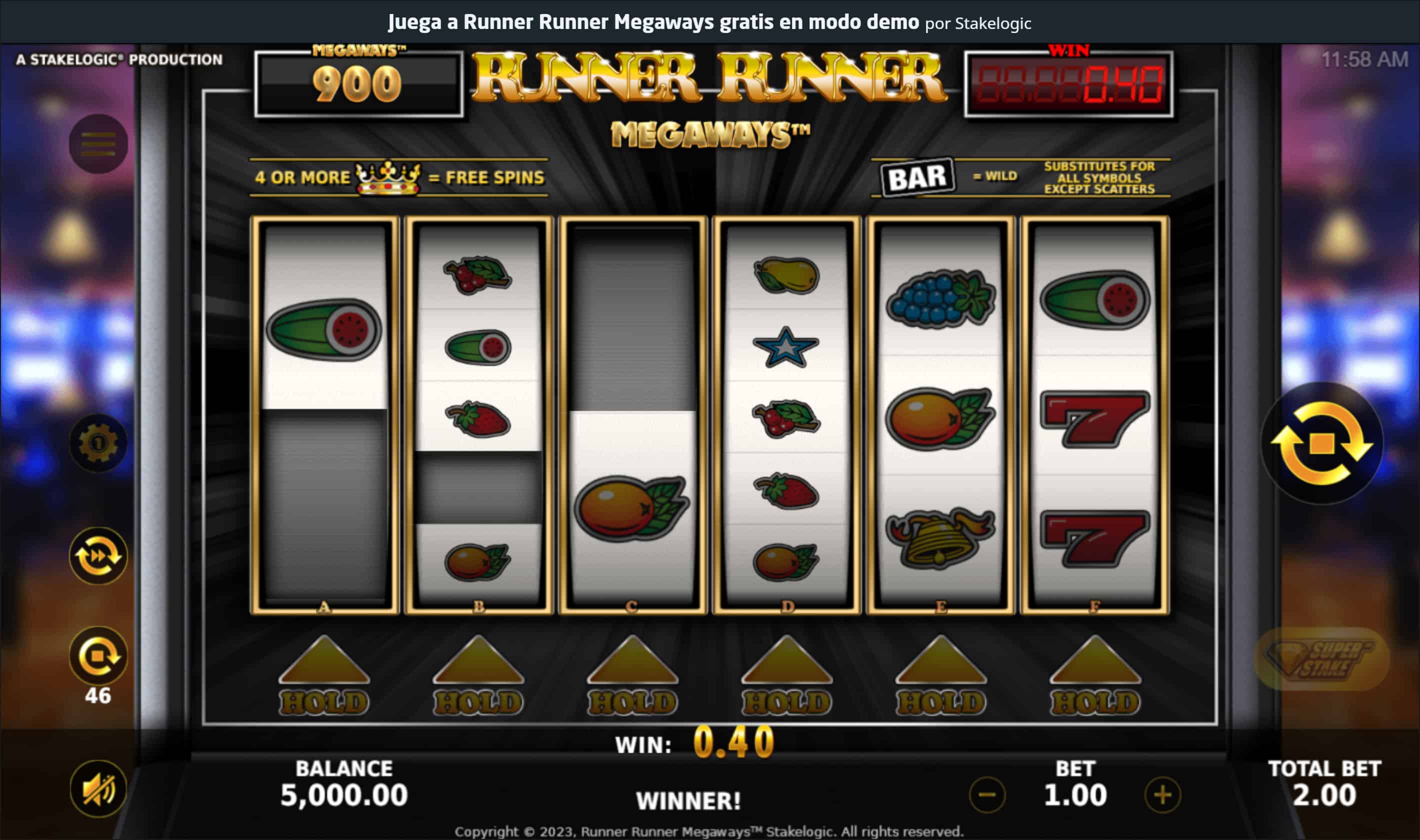 Runner Runner Megaways ronda de bonificación