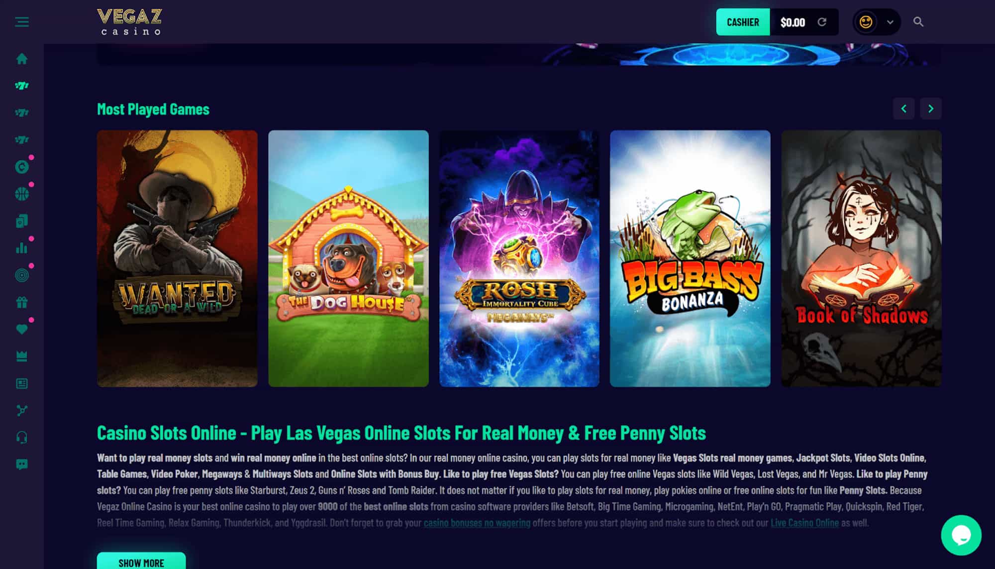 Vegaz casino