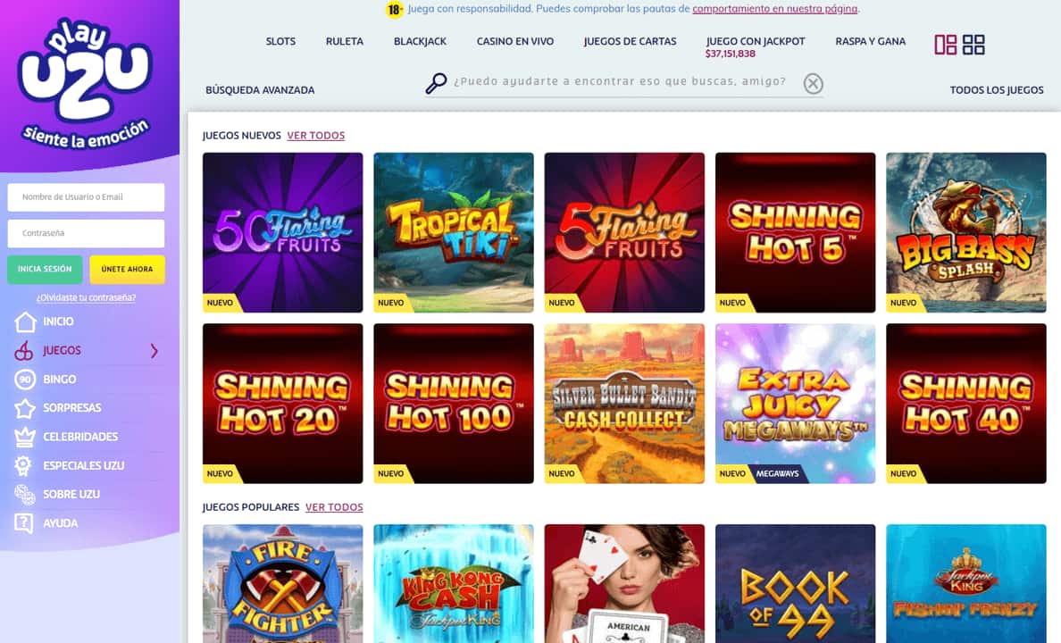 PlayUzu Chile Catálogo de juegos
