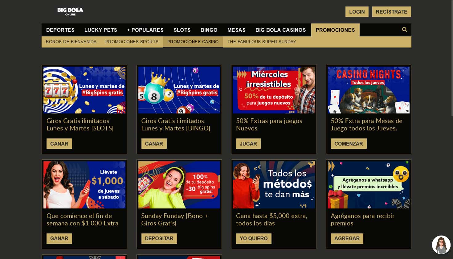 Big Bola Bonos y promociones