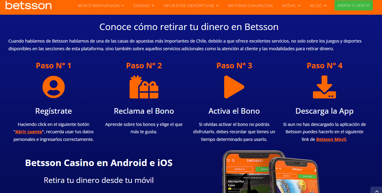 Betsson Casino Homepage