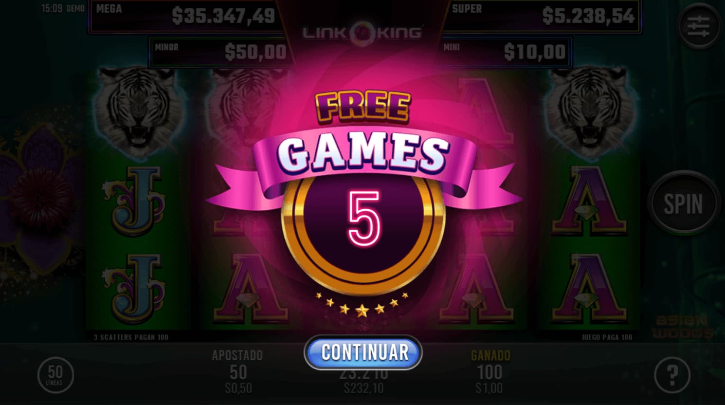 Link King Asian Woods Bonus