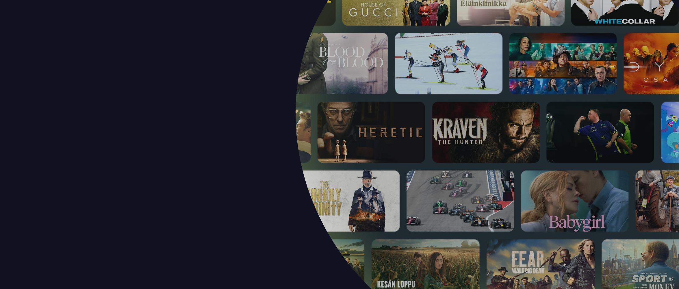 Valtava valikoima katsottavaa