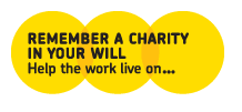 Logo of Remember a Charity consortium that reads Remember a Charity in your will: Help the work live on...