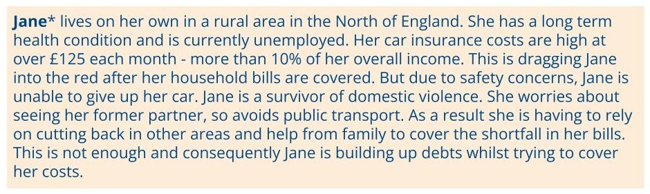 1 case study highlighting impact of high car insurance prices