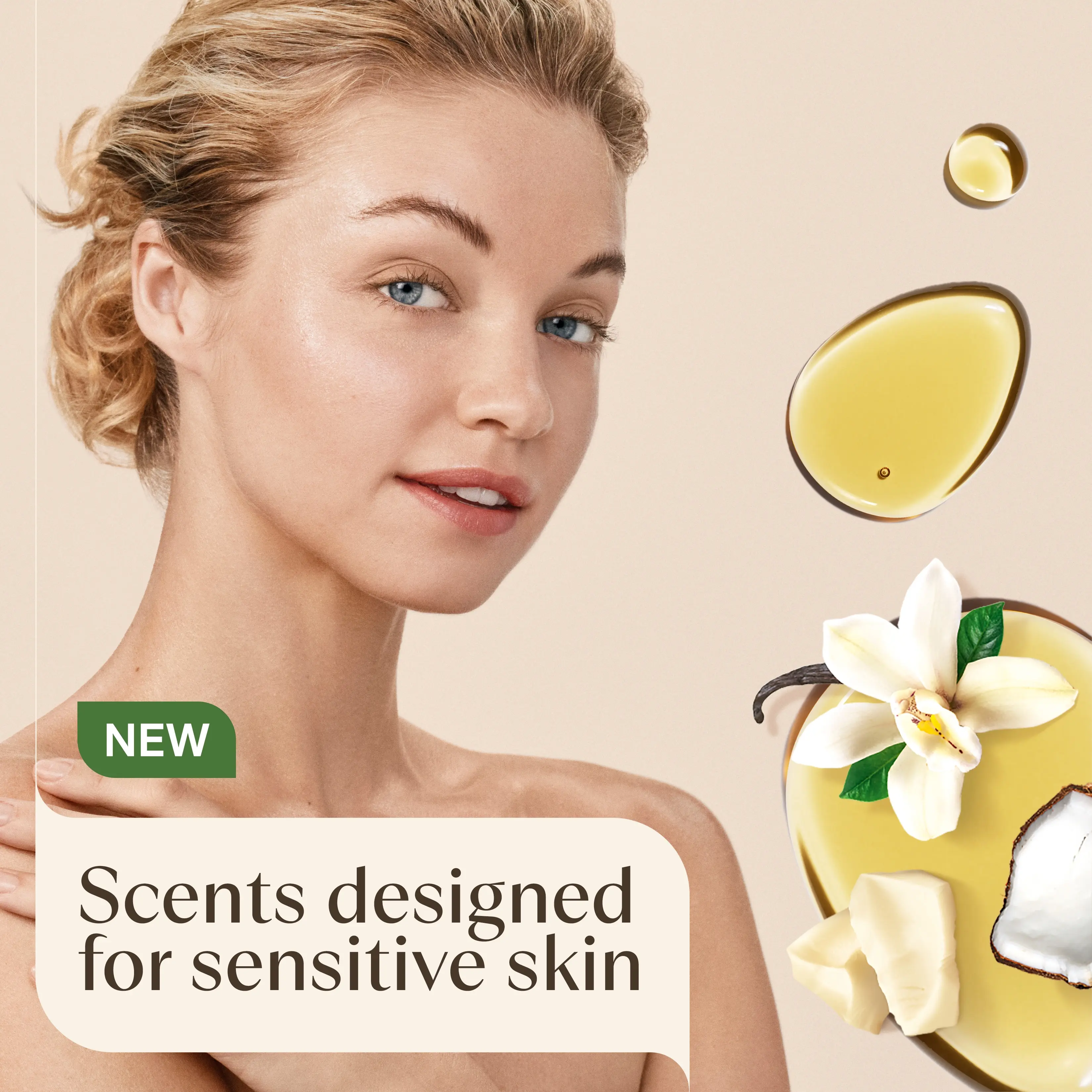 Aveeno® Daily Moisturizing Body Oil Mist, scents designed for sensitive skin