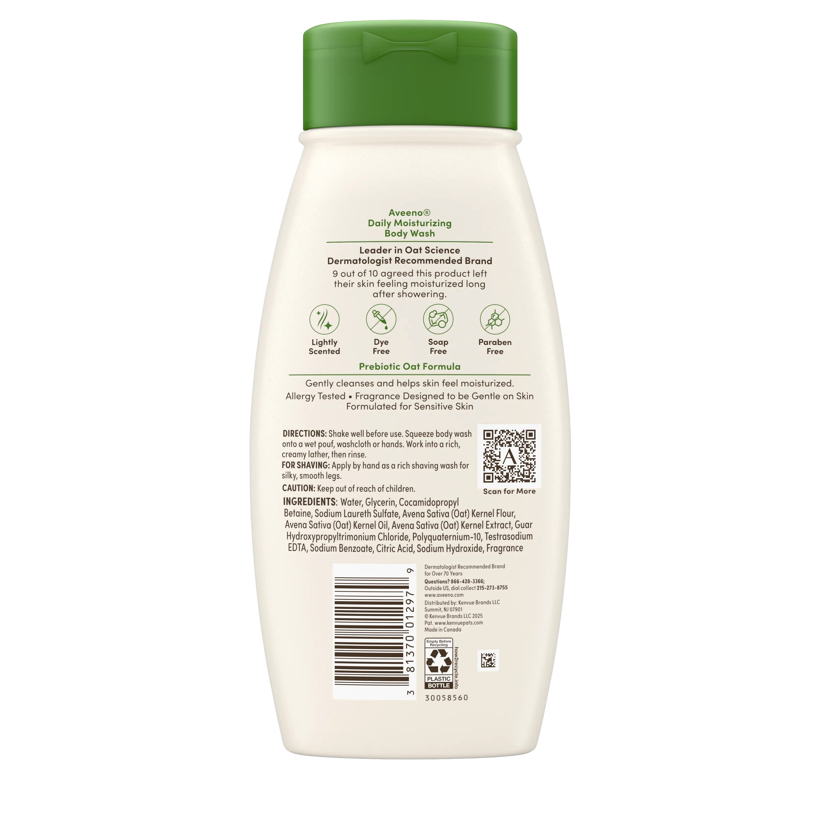 Backshot Daily Moisturizing Oat Body Wash