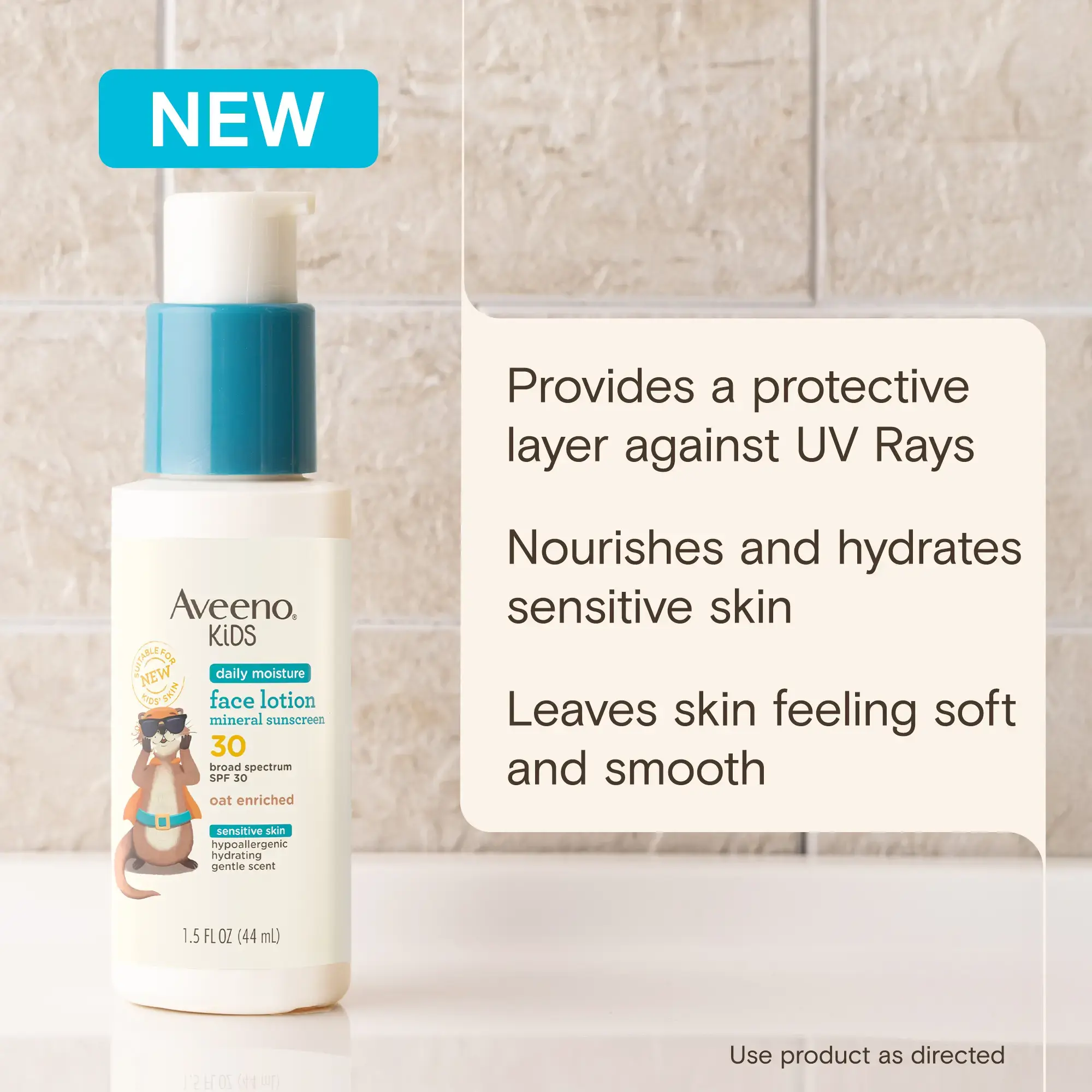 Aveeno® NEW Kids Daily Moisture Face Lotion & Mineral Sunscreen SPF 30