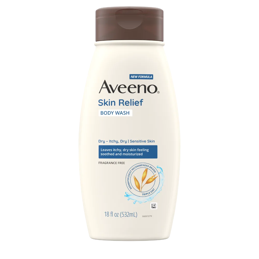 Aveeno Skin Relief Unscented Body Wash for Sensitive Skin Front