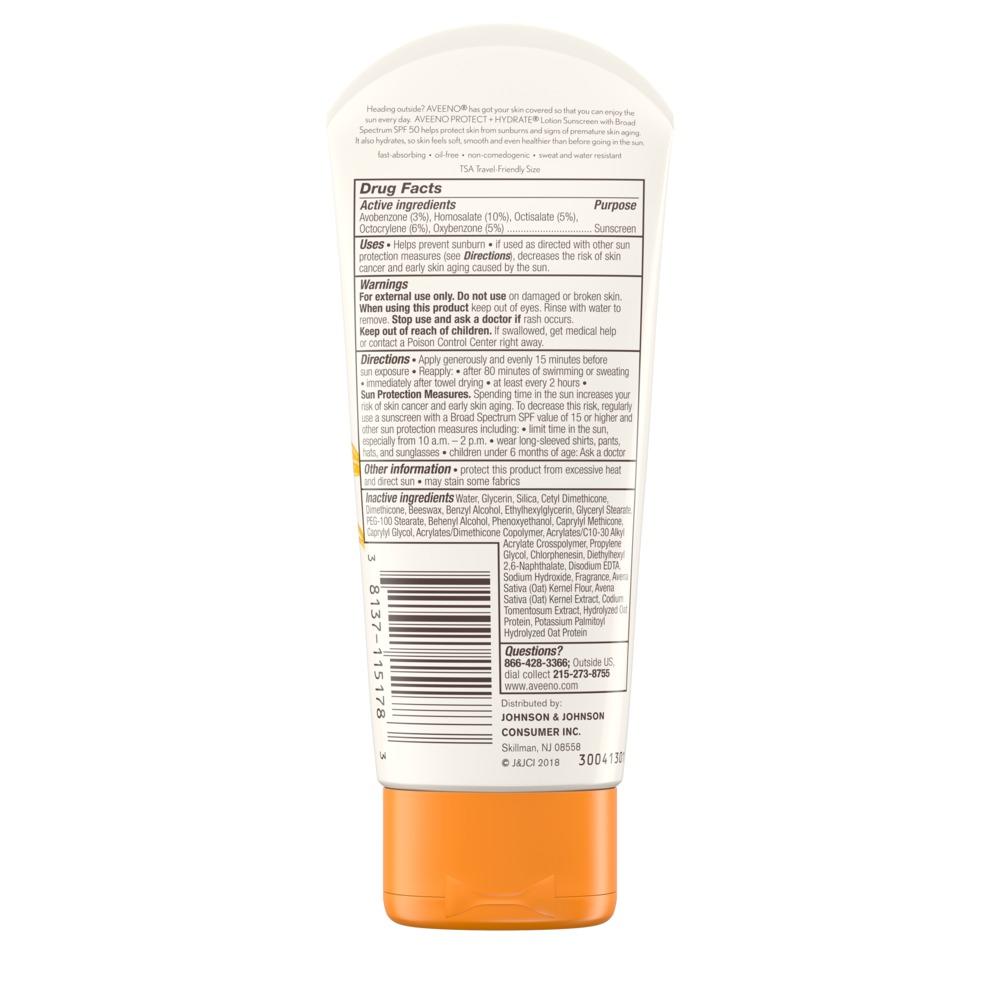 AVEENO PROTECT + HYDRATE® Lotion Sunscreen with Broad Spectrum SPF 50 For Face