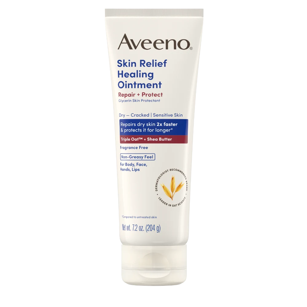 Front pack shot of Skin Relief Healing Ointment for Dry Skin 7.2oz