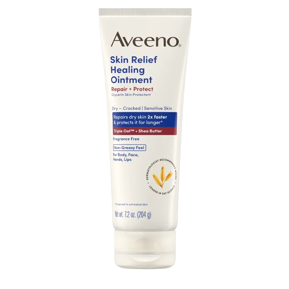 Front pack shot of Skin Relief Healing Ointment for Dry Skin 7.2oz