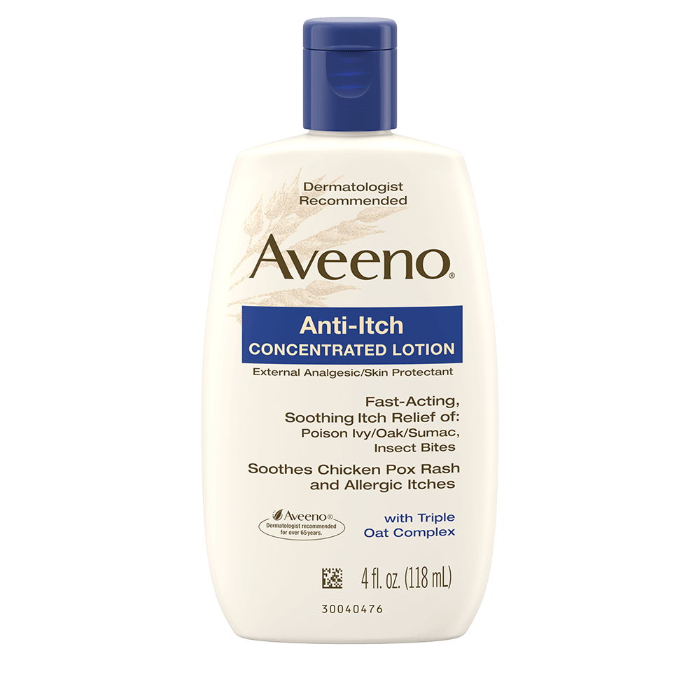 Front pack shot of Aveeno® Anti-Itch Concentrated Lotion