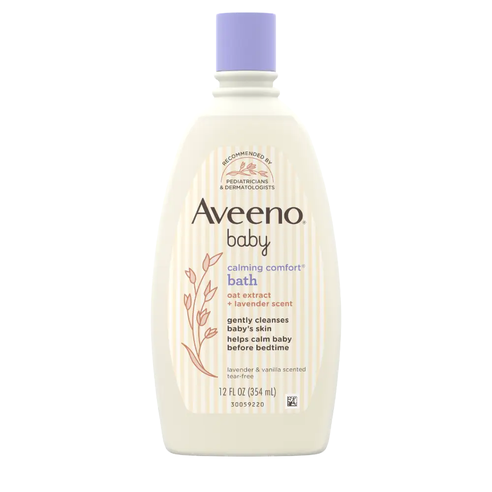 Front Pack shot of Aveeno® Baby Calming Comfort® Bath 12oz