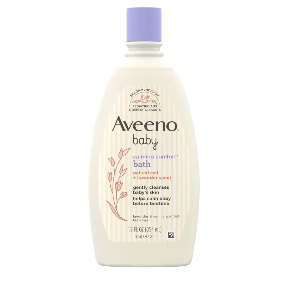 Front Pack shot of Aveeno® Baby Calming Comfort® Bath 12oz
